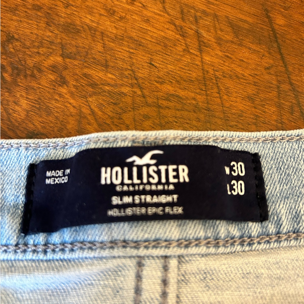 Hollister Slim Straight Blue Jeans - Picture 2 of 3